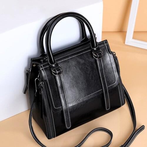 Vintage Women Shoulder Bag Female casual Totes Bag Leather Female Handbags Luxury messenger bag High Quality Big Crossbody bag