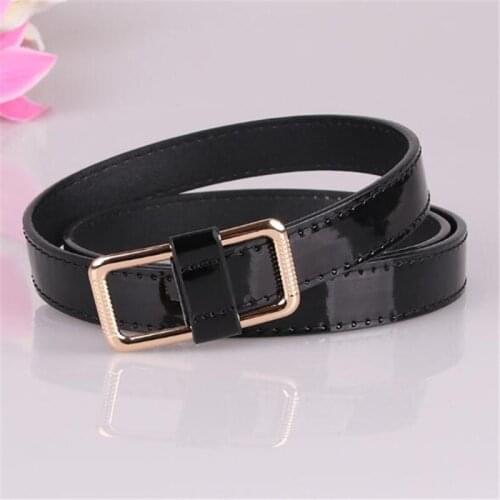 106cm*2.1cm Fashion PU Solid Metal Square Buckle Wide Luxury Female Waist Belt Waistband Woman