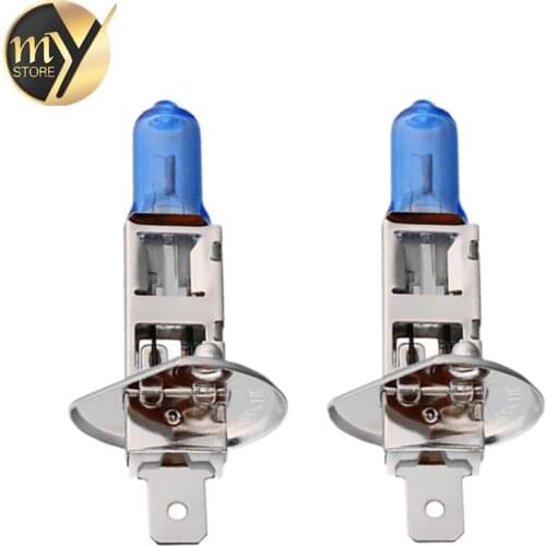 2pcs H1 100W 12V Halogen Bulb Super White Fog Lights High Power Car Headlight Lamp Car Light Source parking 6000K