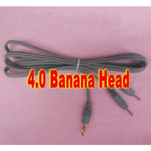 4.0 Banana Head Wire 2pins electrode Connecting wire cable for tens ems physiotherapy machine
