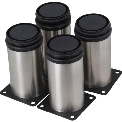 4pcs Adjustable Furniture Legs Thicken Stainless Steel 50x100mm Table Bed Sofa Cabinet feet foot legs With mounting screws