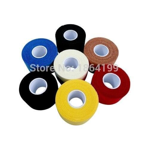 5rolls/lot 3.8cm*9.14m Strapping Tape Sports Protect Rigid Tape Leukotape Color Cotton Protective Gear Fixing Australia Tapes