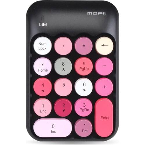 Wireless Numeric Keyboard Protable Keypad 2.4G Colorful Vintage Style For Windows Tablet Surface Desktop Laptop Notebook