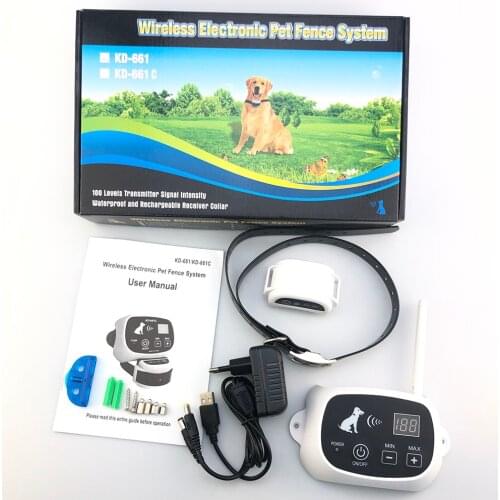 Dog Wireless Electric fence Waterproof Control Device Collars Transmitter Shock Training Collar Dogs Fence Containment KD-661