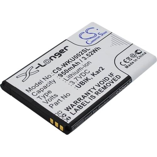 CS 950mAh / 3.52Wh battery for Wiko DOLFY, Kar 2, Kar2, N320, UBIK, Venia DOLFY, Kar2, UBIK, Venia