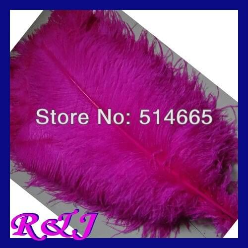 EMS Free shipping Wholesale 50PCS 60-65cm 24-26 inches Hot Pink / Fushia natural OSTRICH FEATHER real ostrich feather plumage