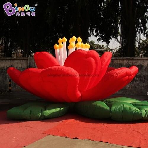 Customized 5x5x2.7 Meters Balloons Party Decoration Red Inflatable Giant Flower for Display Toys BG-Z0181-2
