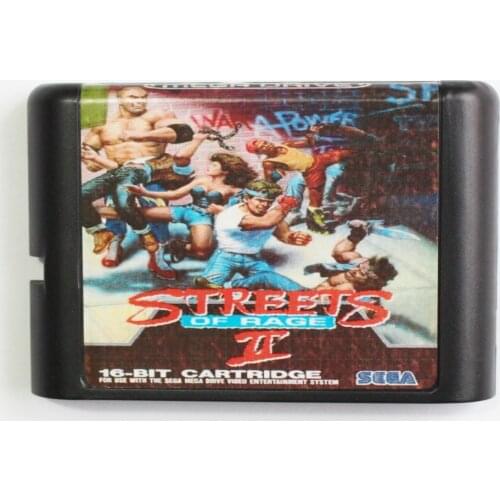 Streets Of Rage II Game Cartridge Newest 16 bit Game Card For Sega Mega Drive / Genesis System