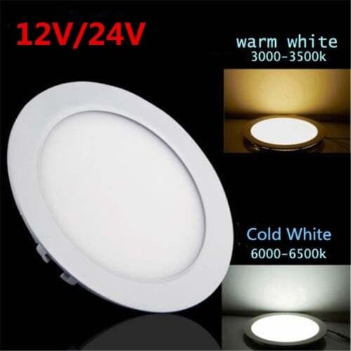 AC/DC12V-24V 3W-25 Watt Round LED Ceiling Downlight Recessed Kitchen Bathroom Lamp 12V-24V LED Light Warm White/White/Cool White