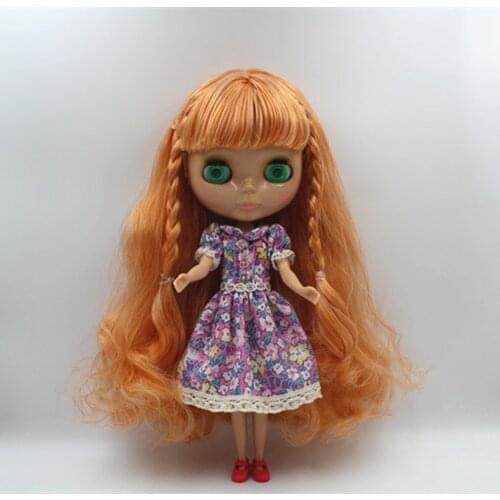 Free Shipping big discount RBL-402 DIY Nude Blyth doll birthday gift for girl 4colour big eyes doll with beautiful Hair cute toy