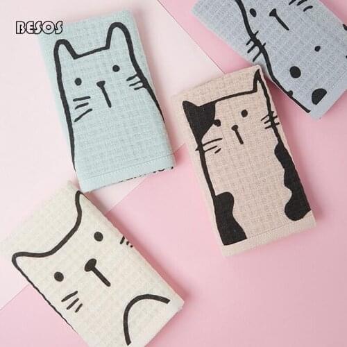 Gauze Towels Cotton Wash Household Medium Adults Children Cotton Linen Towels Water Absorption No Lint Small Rectangle B0094M