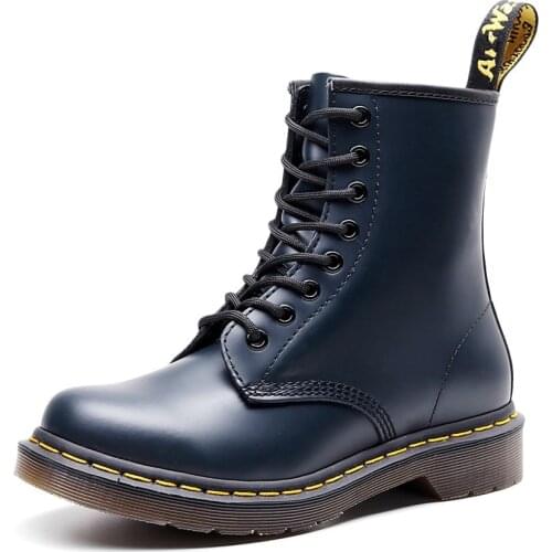 Fashion Autumn & Winter Boots Male Couple Short Boots Large Size Leather Classic Boots Mens and Womens Ankle Boots