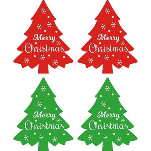 Merry Christmas Tree Stickers Seals Labels 2.2 x 1.8" Christmas Stickers/Christmas Tags Holiday Sticker for Cards Gift Envelope