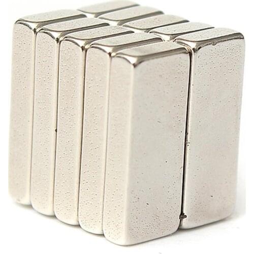 10Pcs 15x6x3mm N50 Neodymium Magnet Super Powerful Strong Cuboid Blocks Rare Earth Neodymium Permanent Fridge Magnet
