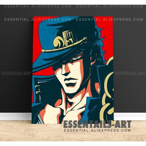 Jotaro Kujo JoJos Bizarre Anime Poster Canvas Wall Art Painting Decor Pictures Bedroom Study Living Room Home Decoration Prints