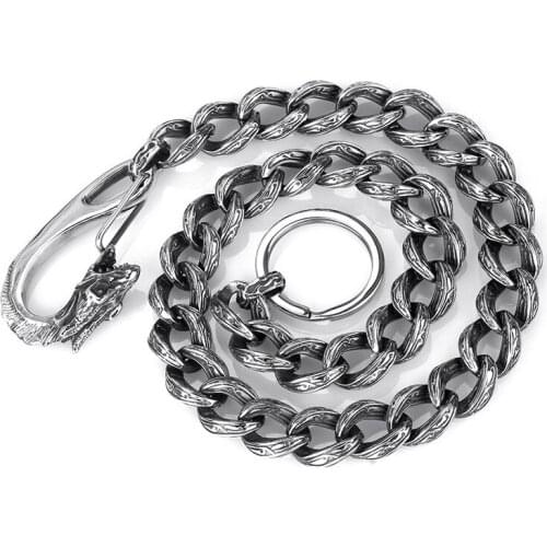 New high - end foreign trade jewelry titanium steel men 's waist chain simple retro tide men' s accessories