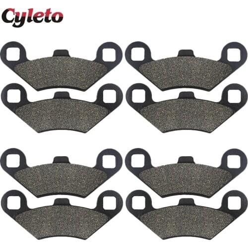 Cyleto Motorcycle Front and Rear Brake Pads for POLARIS 400 Sportsman HO 4 x 4 2008 2009 2010