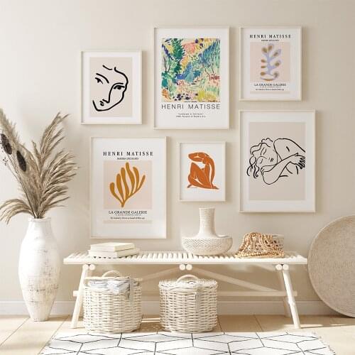 Matisse Poster-,Canvas Painting, Matisse Exhibition Poster , Abstract Wall Pictures,Modern House Decor