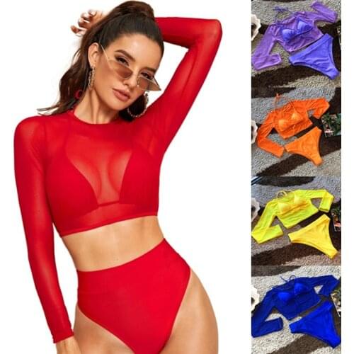 Nightclub Long Sleeve Perspective Bikini New Pole Dance Clothing WomenS High Waist Pole Shorts Sexy Jazz Dance Costume DNV14891