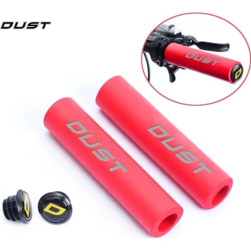DUST Bike Grips Ultralight Silicone Bicycle Handlebar Grips High Density Mountain Road Anti-slip Cycling Grips Cover Black