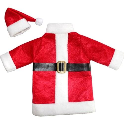 Christmas Decorations Christmas Clothes Hat Wine Bottle Set Home Party Decorations Table Decorations