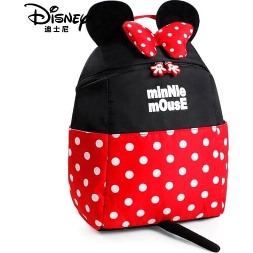 Disney Mickey Mouse Backpack Large Capacity Childrens Schoolbag Cartoon Minnie Waterproof Girl Travel Bags Boy Handbag