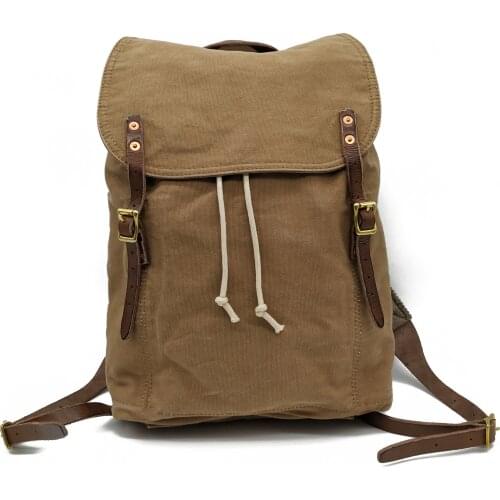 Washed and Distressed Retro Backpack Large-capacity Outdoor Climbing Tourism Military Canvas Men and Women