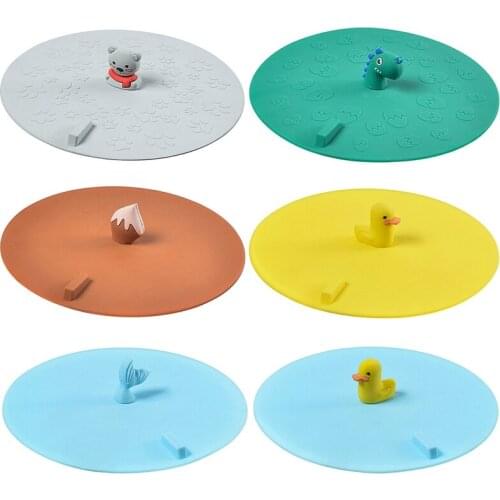 Silicone Bathtub Stopper Leakage-proof Drain Cover Sink Hair Stopper Tub Flat Plug Stopper Bathroom Accessories