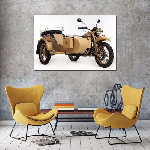Modern Wall Art Canvas Paintings Ural Pustinja II Motorcycle Posters HD Print Wall Picture for Living Room Decor