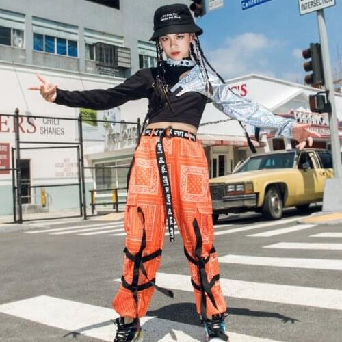 Girls Modern Jazz Costumes Kids Hip Hop Street Dance Costume Cool Silver Sleeve Tops Hiphop Show Clothing Rave Clothes VDB2700