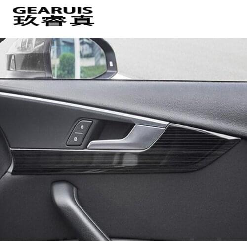 Car styling Interior Handle Cover Trim Door panel Bowl Stickers decorative strip for Audi a4 B9 stainless steel auto accessories