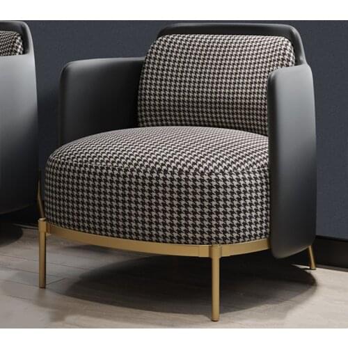 Light Luxury Sofa Chair Northern Europe Simple Living Room Leather Sofa Combination Back Leisure Chair Living Room Furniture