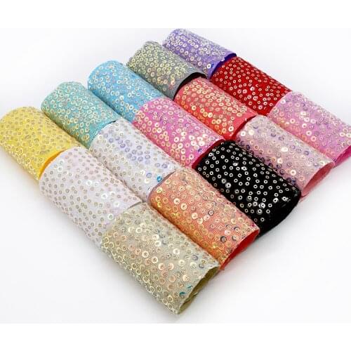 Top Ribbon 5 yard/roll 3 inch 75MM Sequin Ribbon O2402582