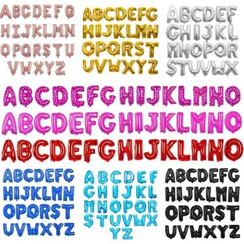 1PC 16inch Alphabet Foil Letter Balloon Happy Birthday Party Balloon DIY Wedding Decorations Balloons Kids Baby Shower Supplies