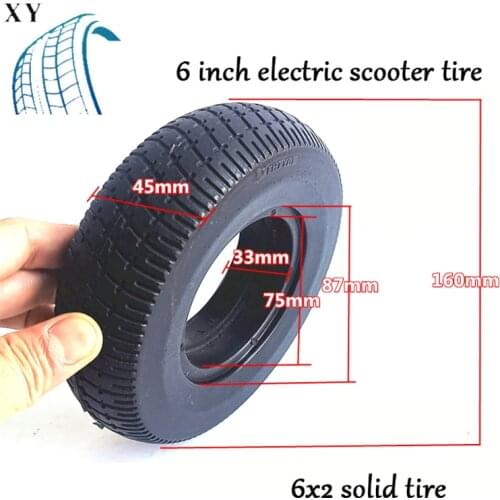 XY 6 Inch Pneumatic Tire 6x2 Inner and Outer Tire Electric Scooter Non Pneumatic Explosion Proof Solid Tire Whole Wheel