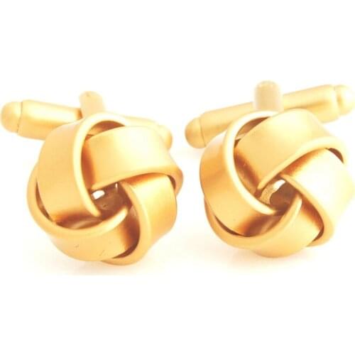 YH-001 Classic Pure Metal Knot Cufflinks - Factory Direct Wholesale