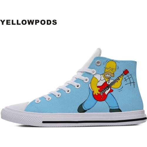 Homer Simp-son Guitar Cartoon and Other Animation 3D Printed Mens Womens Childrens Kids Funny Shoes