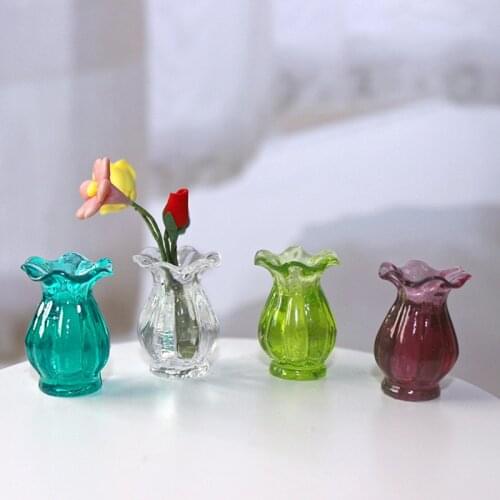 1PCS 1/12 Dollhouse Miniature Mini Vase for ob11 BJD Doll house Kitchen Furniture Decor Accessories