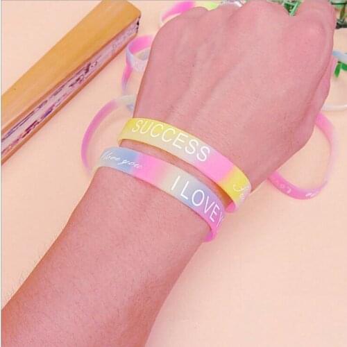 Fun Noctilucous Silicone Wristband Luminous Bracelet Kids Toys Favor Gift Glow Party Supplies Concert Bar Birthday Toy Gift