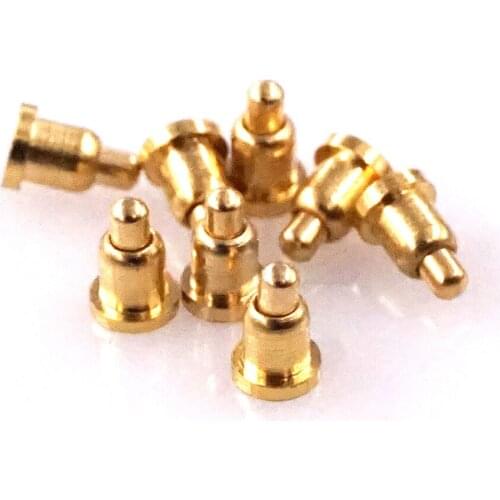 Pogo pin battery connector Diameter 2.0 with 3.0mm heigth brass material with Gold plated 3u 50g force