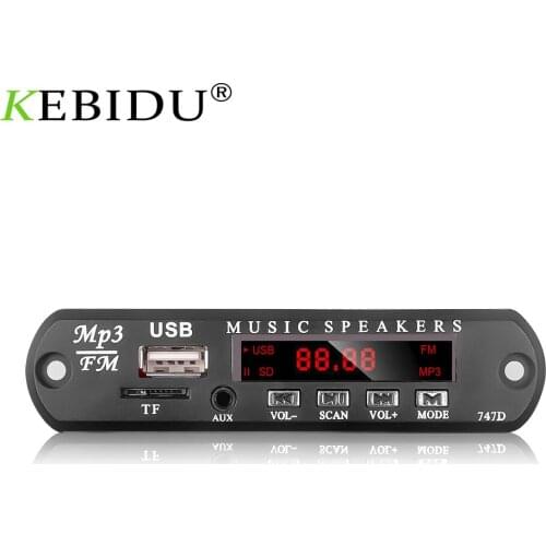 5V-12V MP3 WMA WAV Decoder Board Audio Module USB TF FM Radio For Car MP3 Player With Remote Control