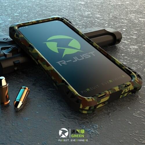 Aluminum Metal Armor Case Shockproof Dustproof Carbon Fiber Gorilla Tempered Glass For iphone XS XR XS Max Coque Cover Shell