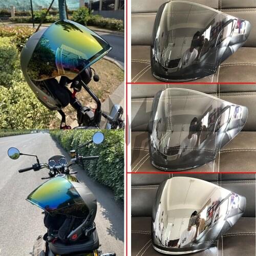 Motorcycle Half Helmet Visor Lens Plating Lens Case for SHOEI J-Cruise I II J-Force4