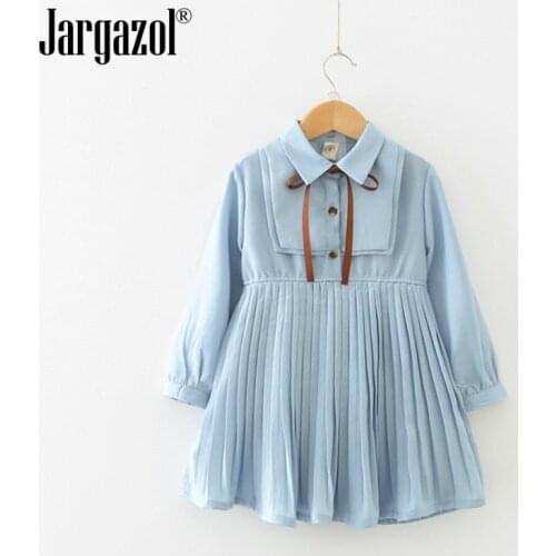 2018 New Princess Dress Long Sleeve Kids Dress for Girls Spring Children Clothes High Quality Chiffon Clothes for 3-7years Old