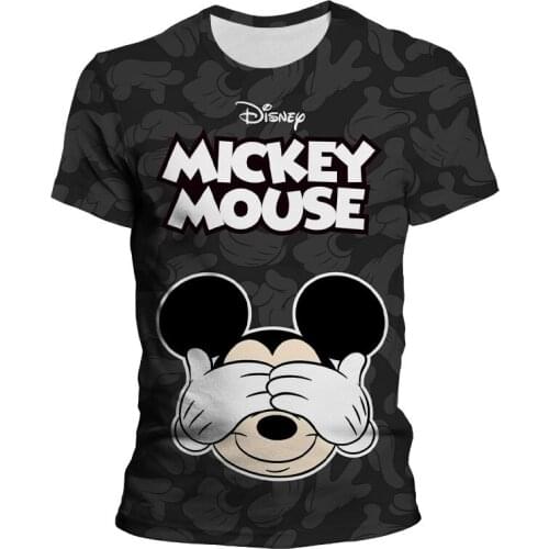 Cartoon Anime T Shirt For Men Disney Mickey Mouse 3D Print Boy Girl Kids Tee Shirts Summer Streetwear Women Clothing Tops