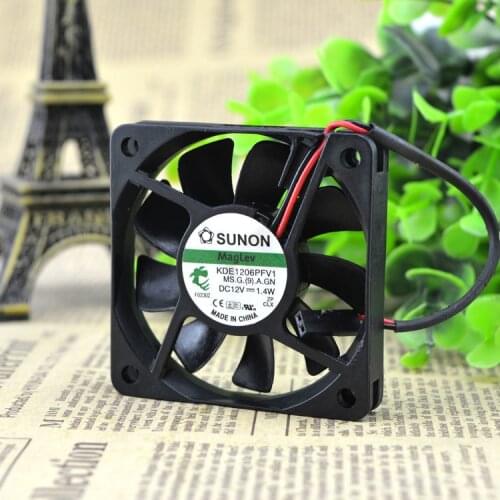 SUNON 6010 DC 12V 1.4W 60*60*10mm 6cm KDE1206PFV1 2-line/3-line Magnetic Levitation Hydraulic Silent Cooling Fan