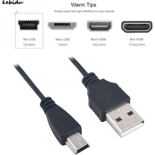 Kebidu 2017 NEW Mini USB 2.0 A Male to Mini 5 Pin B Charge Data Cable for MP3 Mp4 Digital Camera phone