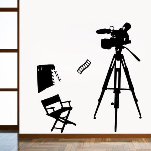 Cinematographer Wall Decal Cinema Film Set Wall Stickers Filmmaker Production Office Decoration Vinyl Film Students Gifts C176