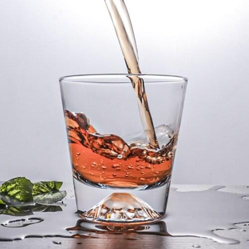 Creative glass family thickened glass whisky glass juice drink snow mountain glass