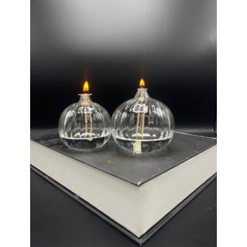 Oil Lamp 6 pcs Set - Oil Candle Party Ideas Valentine Gift Farmhouse Decor Wedding Inspiration Clear Oil Candle Glass Lamp